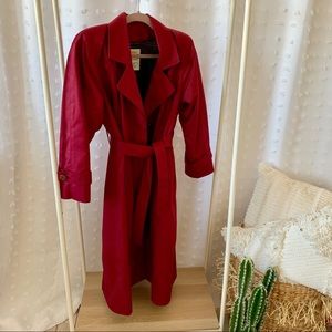 COPY - Gorgeous Vintage Burgundy London Fog Trench